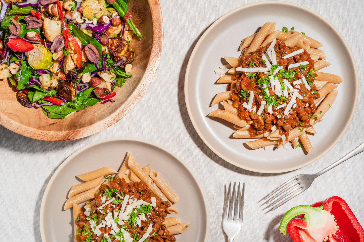 Lentil Bolognese for 1