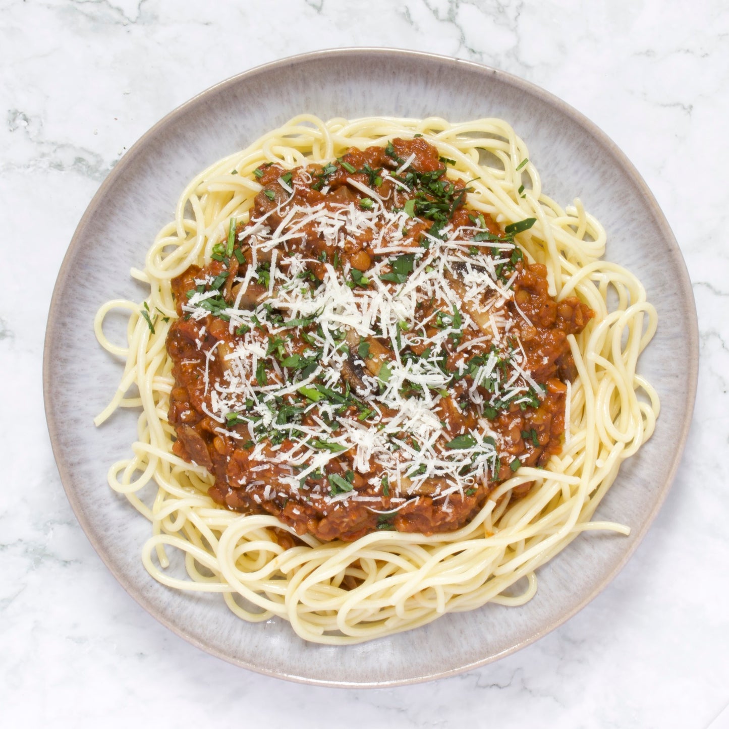 Lentil Bolognese for 1